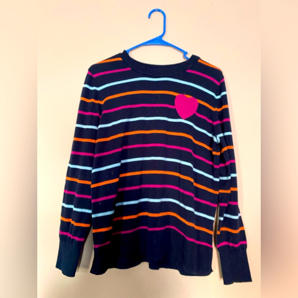 Striped Heart Sweater